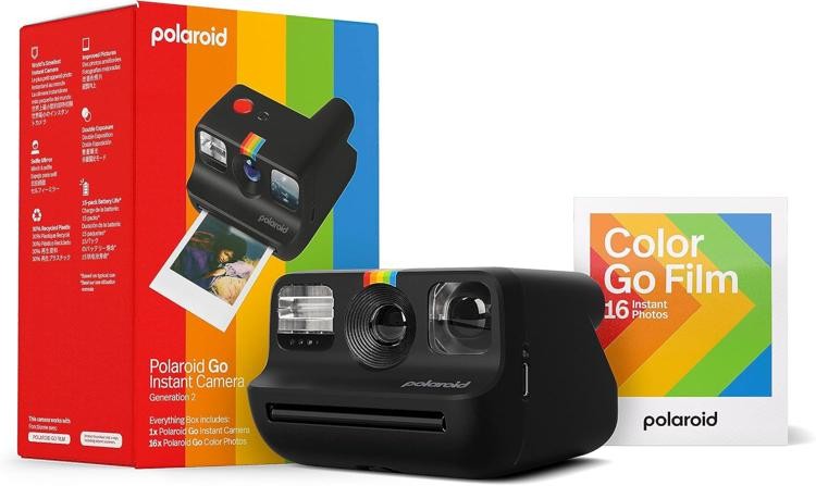 Polaroid Go Generation 2 – Mini Instant Camera + Film Bundle – Black (6280)