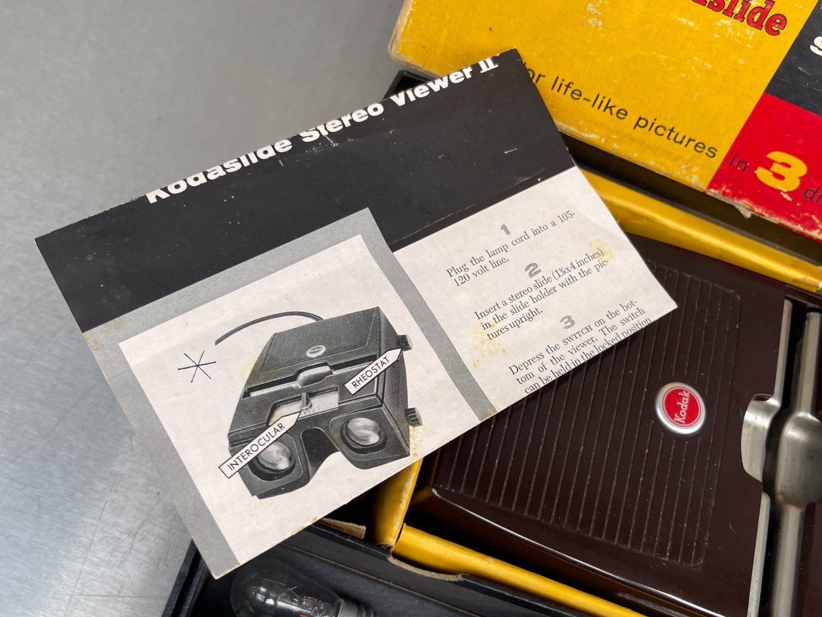 Vintage Kodak Kodaslide Stereo Viewer II #162 3d Film Silde Viewer w/ Box