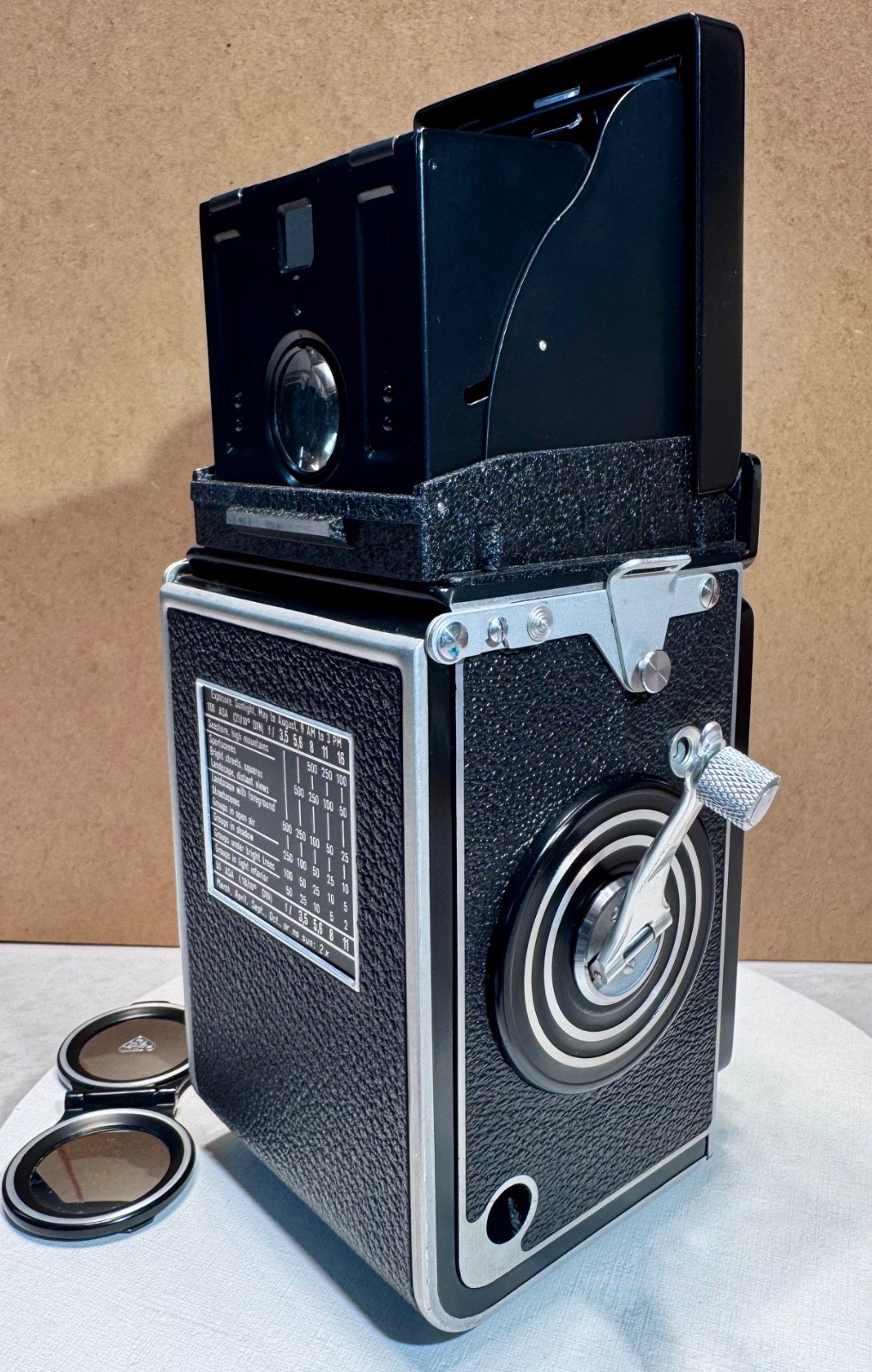 1951-1954 Original Rolleiflex 3.5A M-X Sync K4A 1:3.5/75mm w/Case & attachments