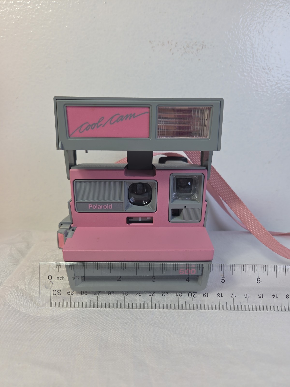 Polaroid 600 Cool Cam Pink Grey Vintage Instant Film Camera W/Flash