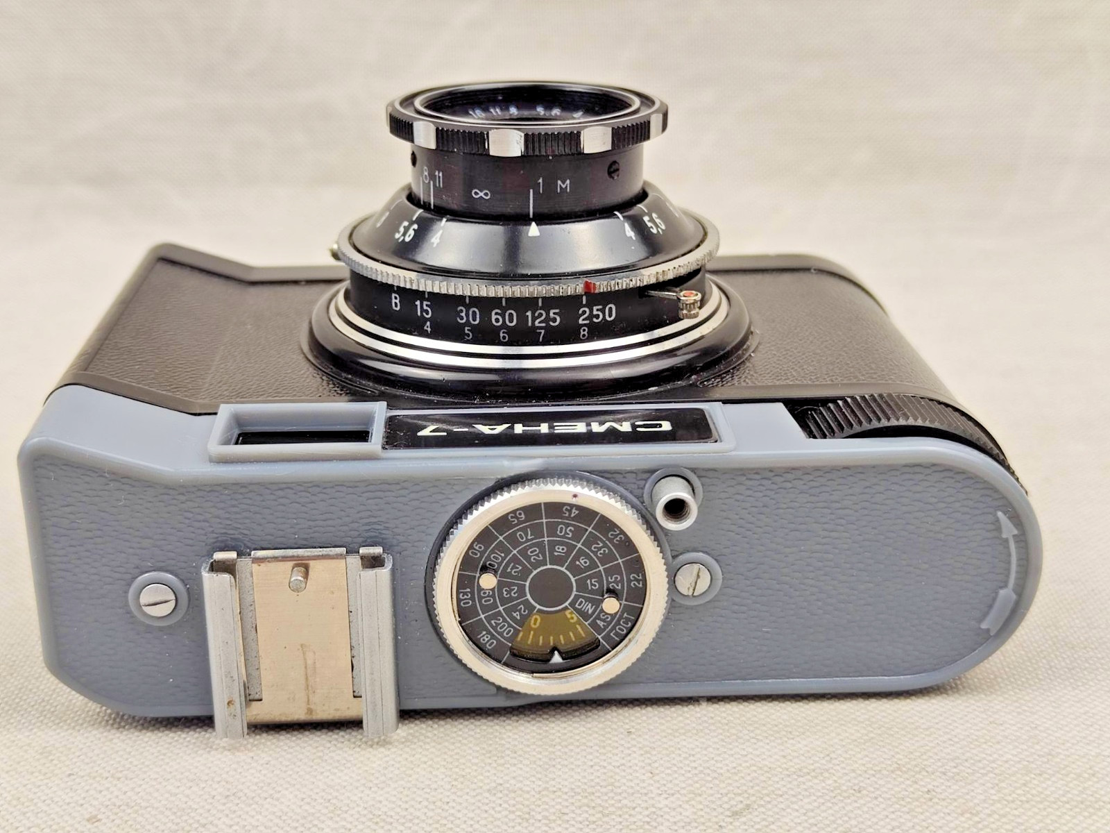 The Soviet scale camera “Smena-7” manufactured by the LOMO association