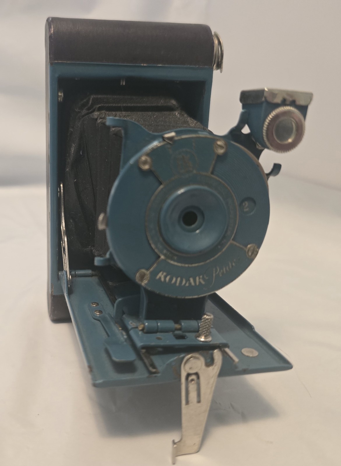 Kodak Petite Antique Folding Camera Blue w/Case – Rare! Read! P08
