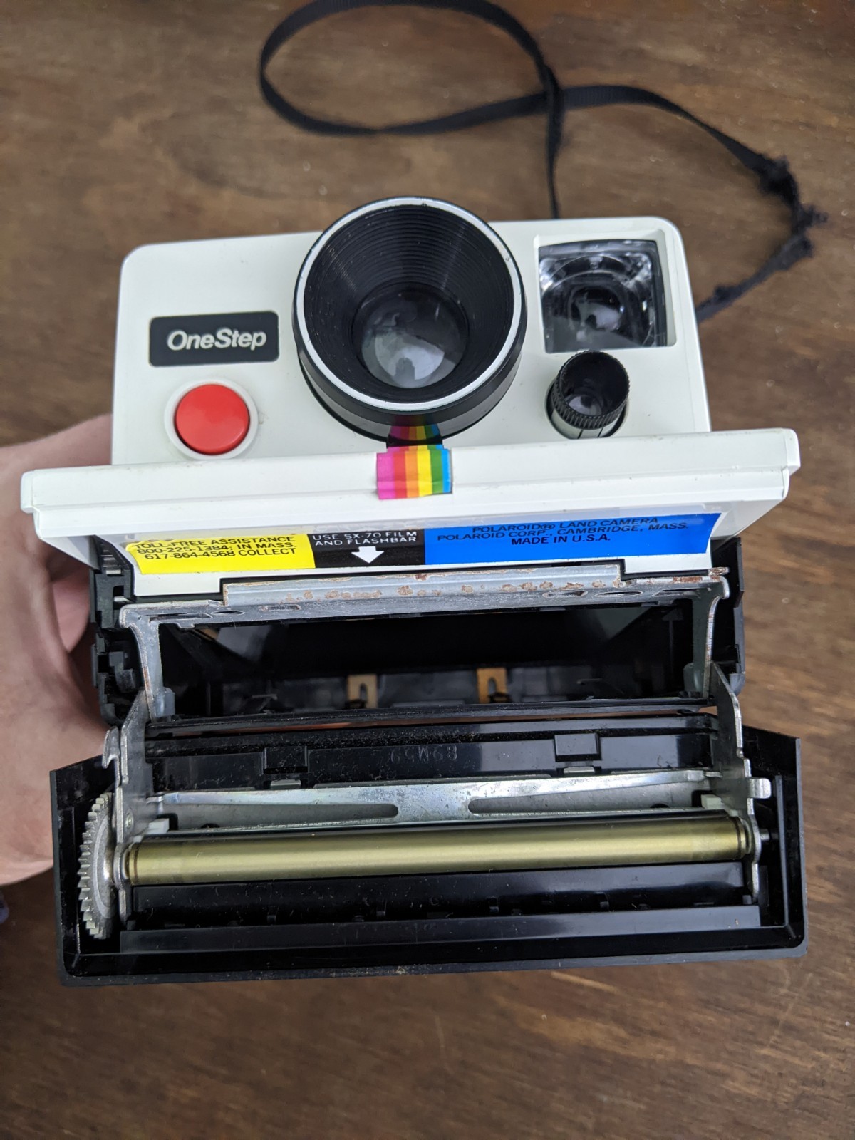Vintage 1970’s Polaroid One Step Land Camera Rainbow Stripe Untested