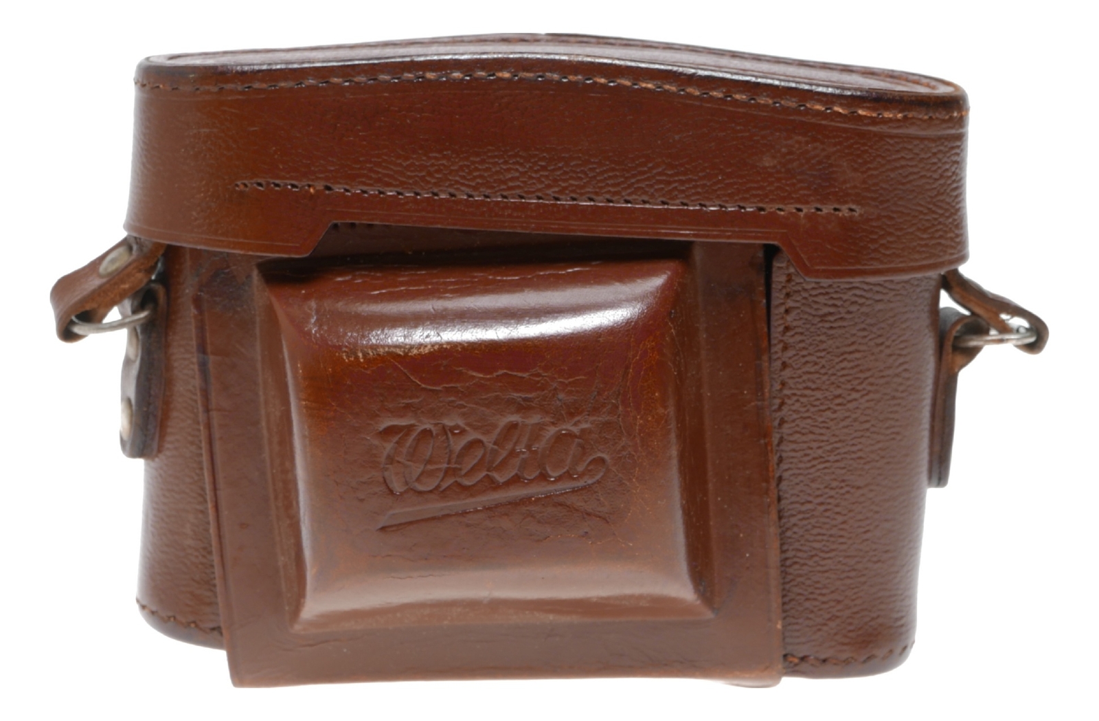 Welta Folding vintage film camera antique leather case in used condition