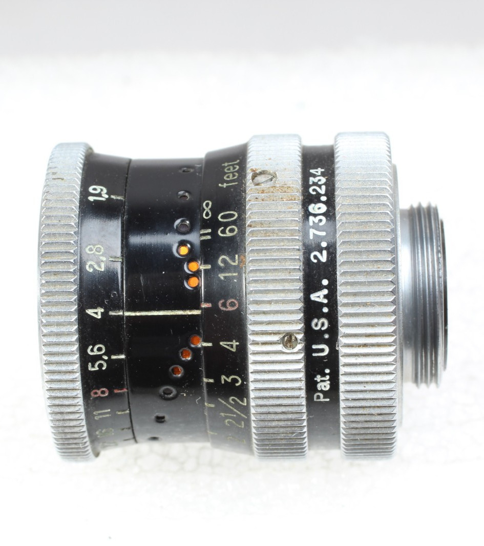 BOLEX B8L REGULAR 8MM MOVIE CAMERA W KERN 13MM 1.9 & 36MM 2.8 LENSES WORKS