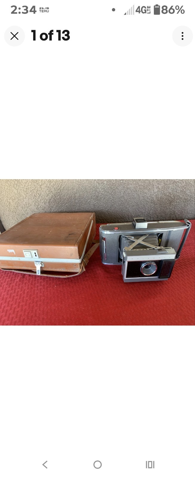 Polaroid j66 Gray Vintage Instant Camera with Case