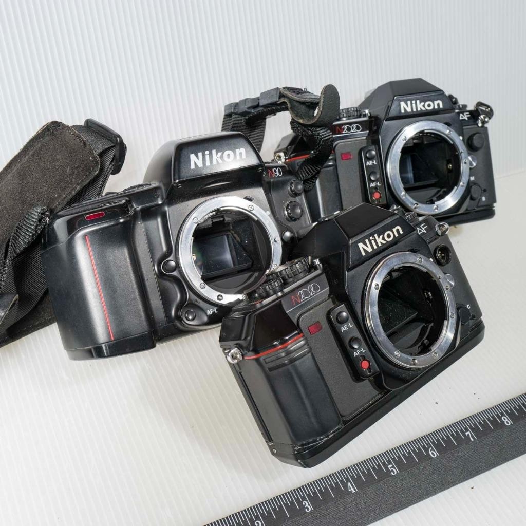 Lot of 3 Pentax N2020 N90 AF 35mm SLR Film Camera For Parts or Repair