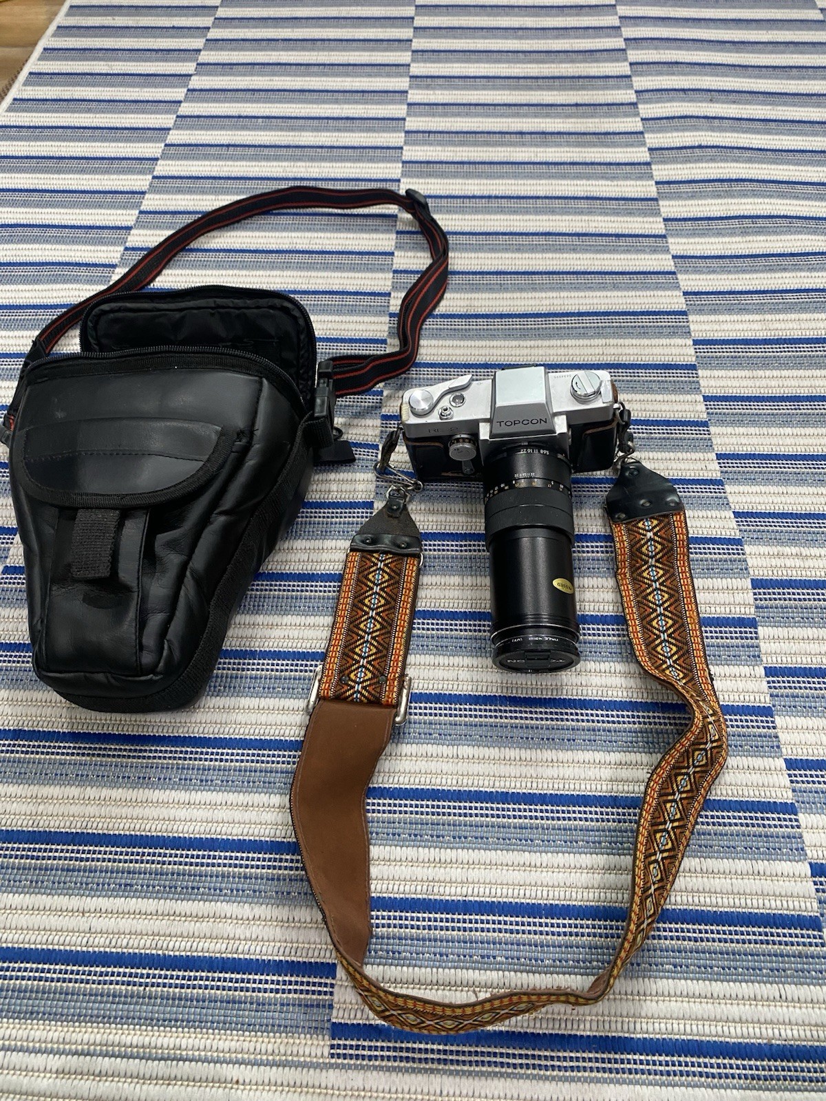Topcon RE-2 35mm SLR Camera Tokyo Kogaku 5.8cm f1.8 Lens Case