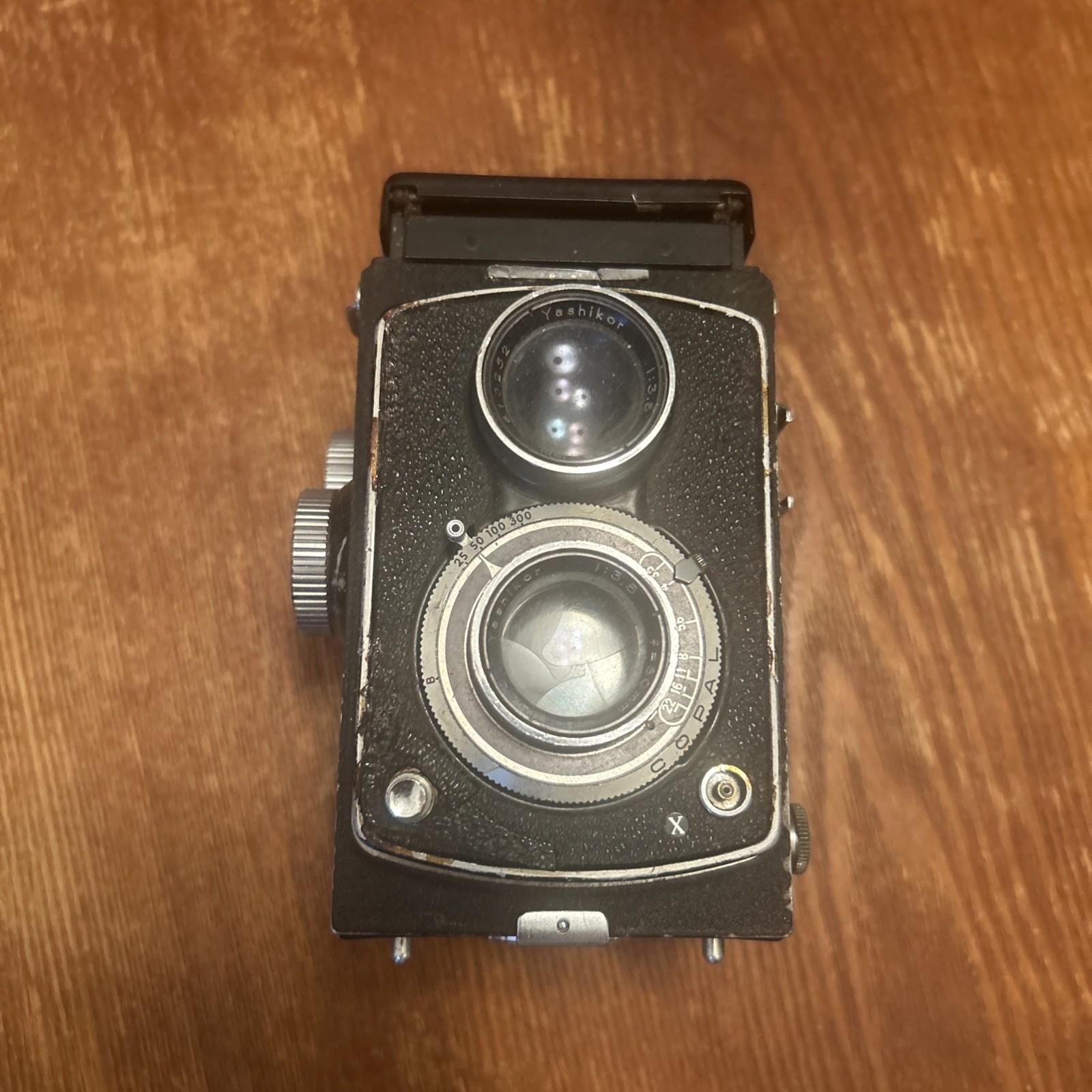 Yashica A 6×6 black Film Camera yashimar 80mm F/3.5 Lens from Japan Untested