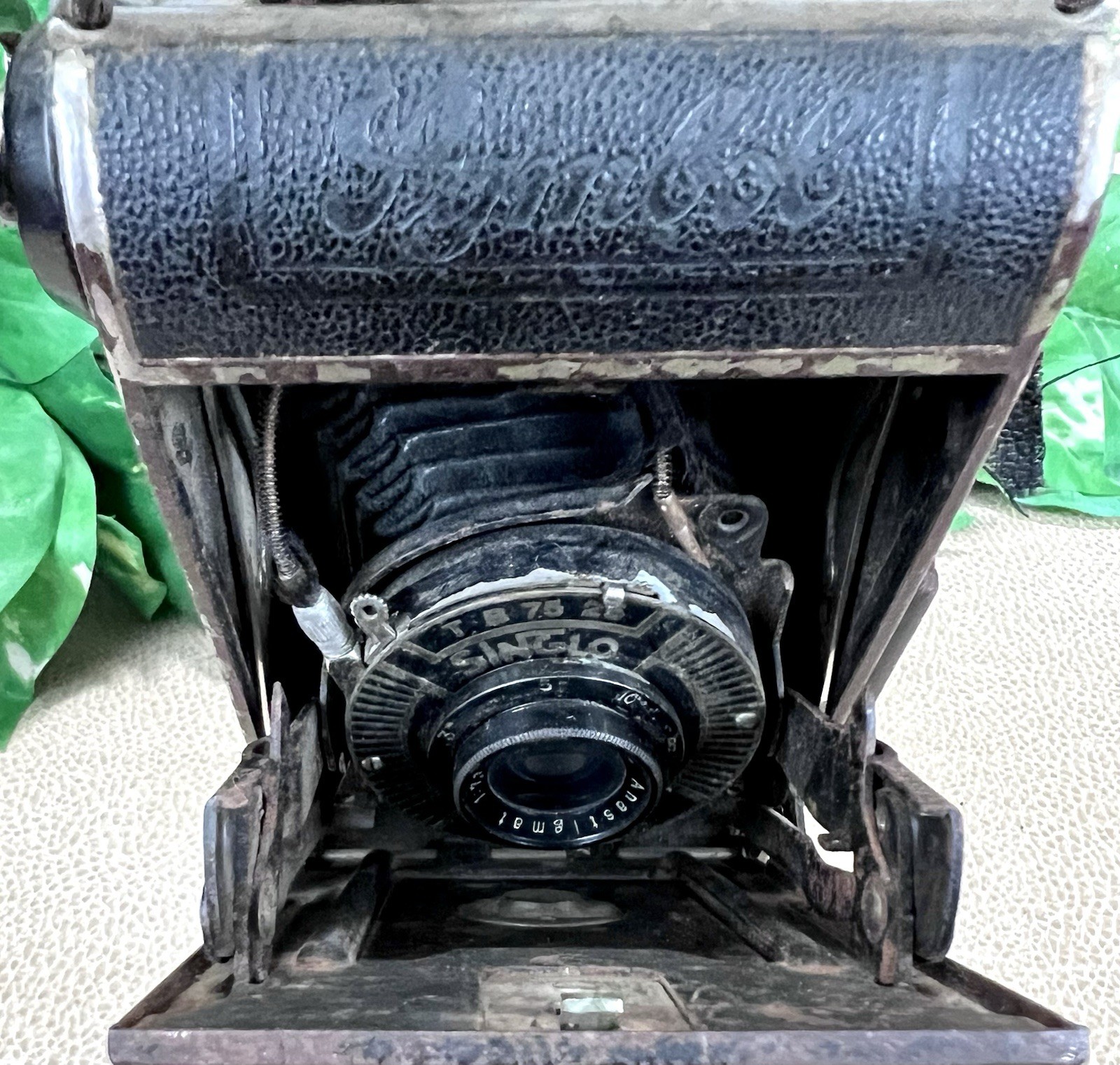 Welta Symbol Folding Camera W/ Weltar Anastigmat 1:7.7 Singlo – Parts or Display