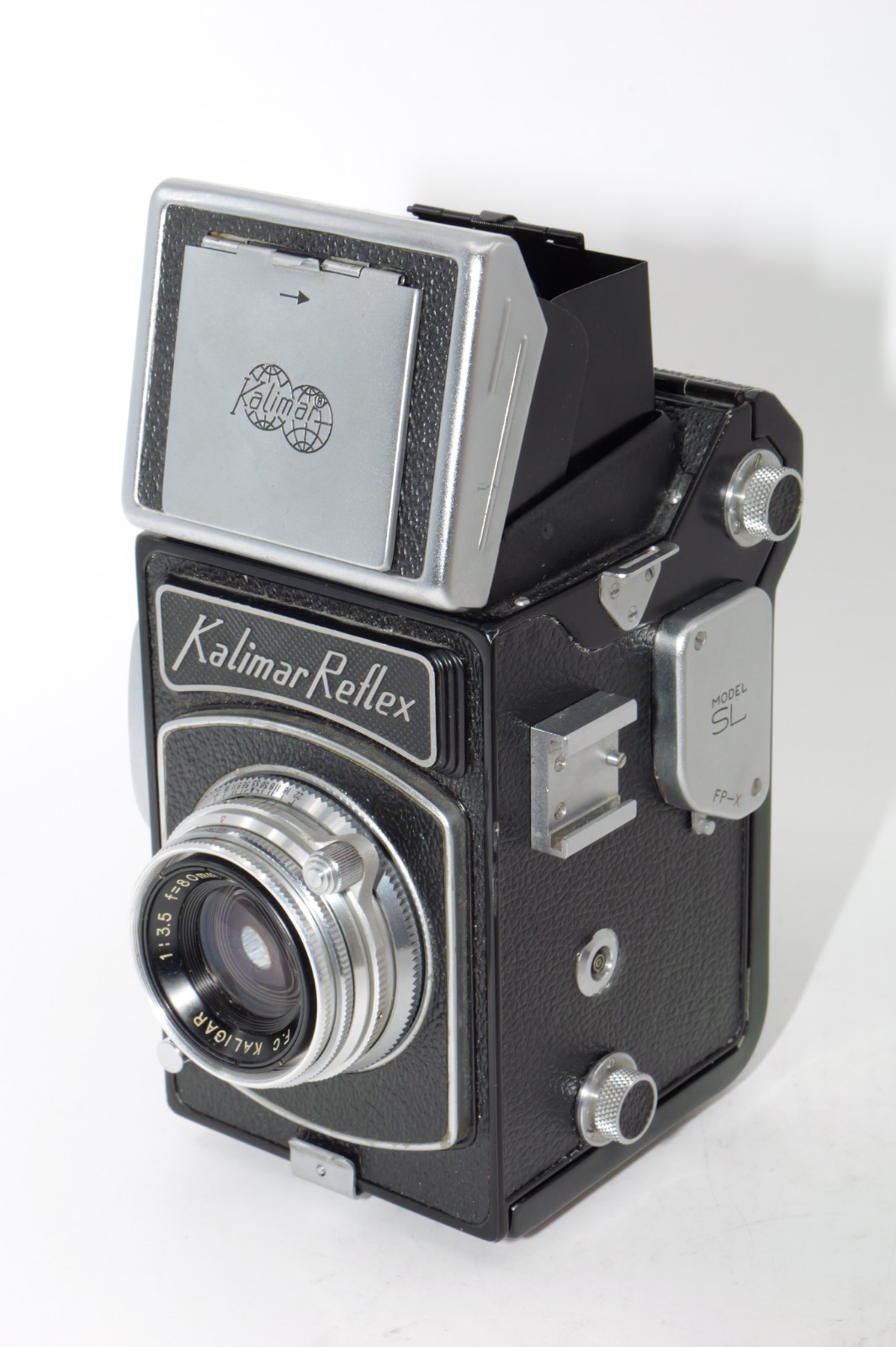 Kalimar Reflex SL 6x6cm SLR camera. Kaligar 52mm & 80mm f3.5 lenses. CLA’d.