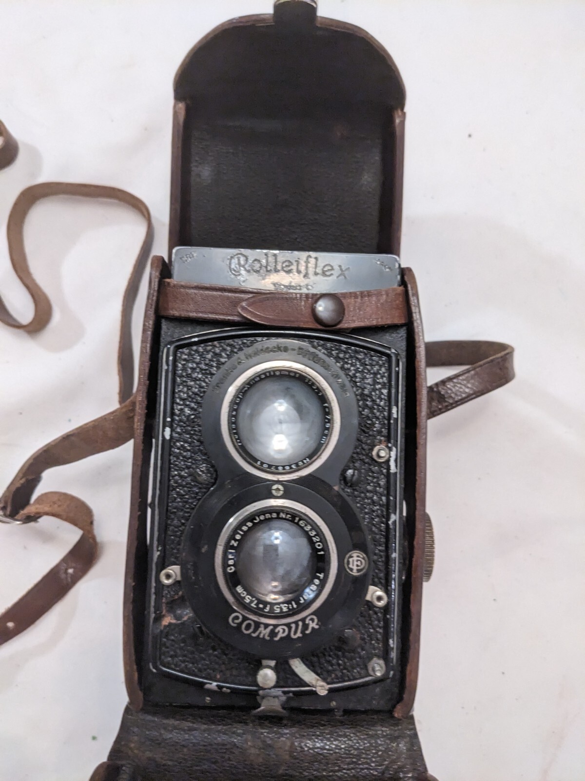 Rare Rolleiflex Compur 1935 TLR Camera w 75mm Standard f/3.5 Type 3 lens