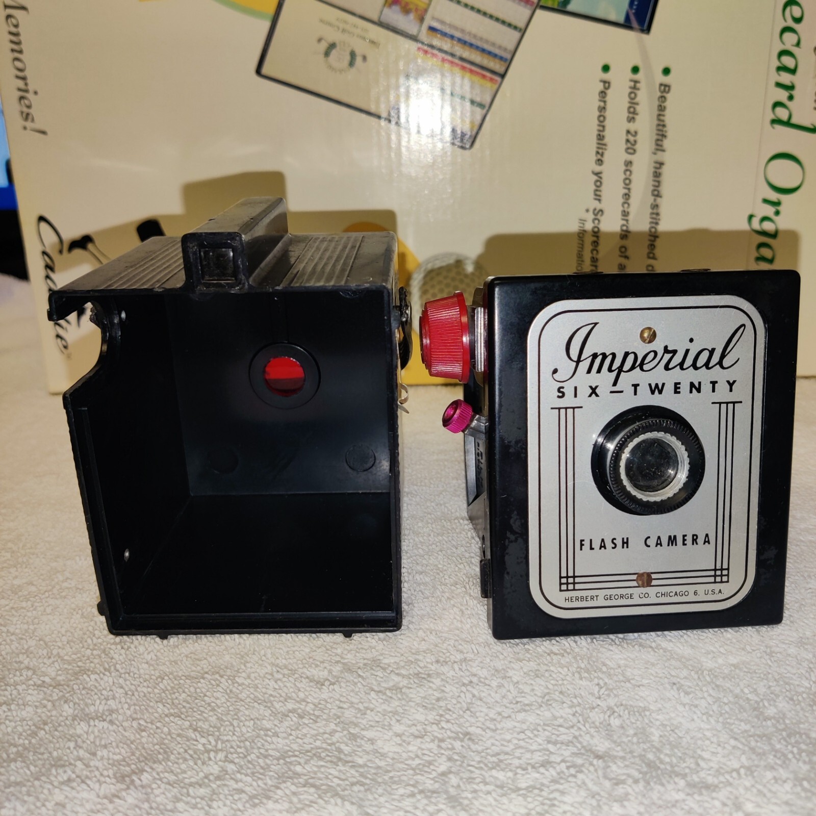 Vintage BRAUN IMPERIAL SIX-TWENTY BOX PRESS FLASH Camera * USA * 620 Film