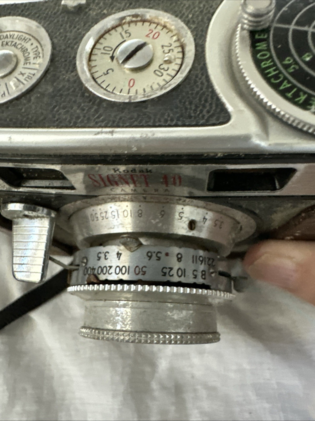 Kodak Signet 40 Rangefinder Camera Ektanon 46mm f3.5 Lens Synchro Shutter AS IS