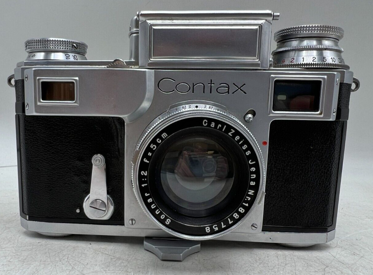 Contax III 35mm Film Rangefinder Camera w/ Carl Zeiss Sonnar 50mm F2 Lens *Read*