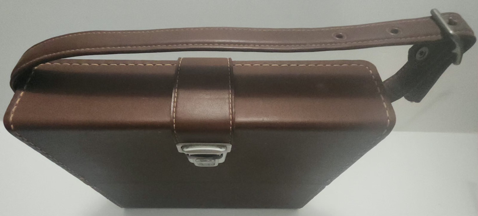 VTG Polaroid Sonar OneStep SX-70 Camera Case Brown Leather w/ Manuals Flash Bar