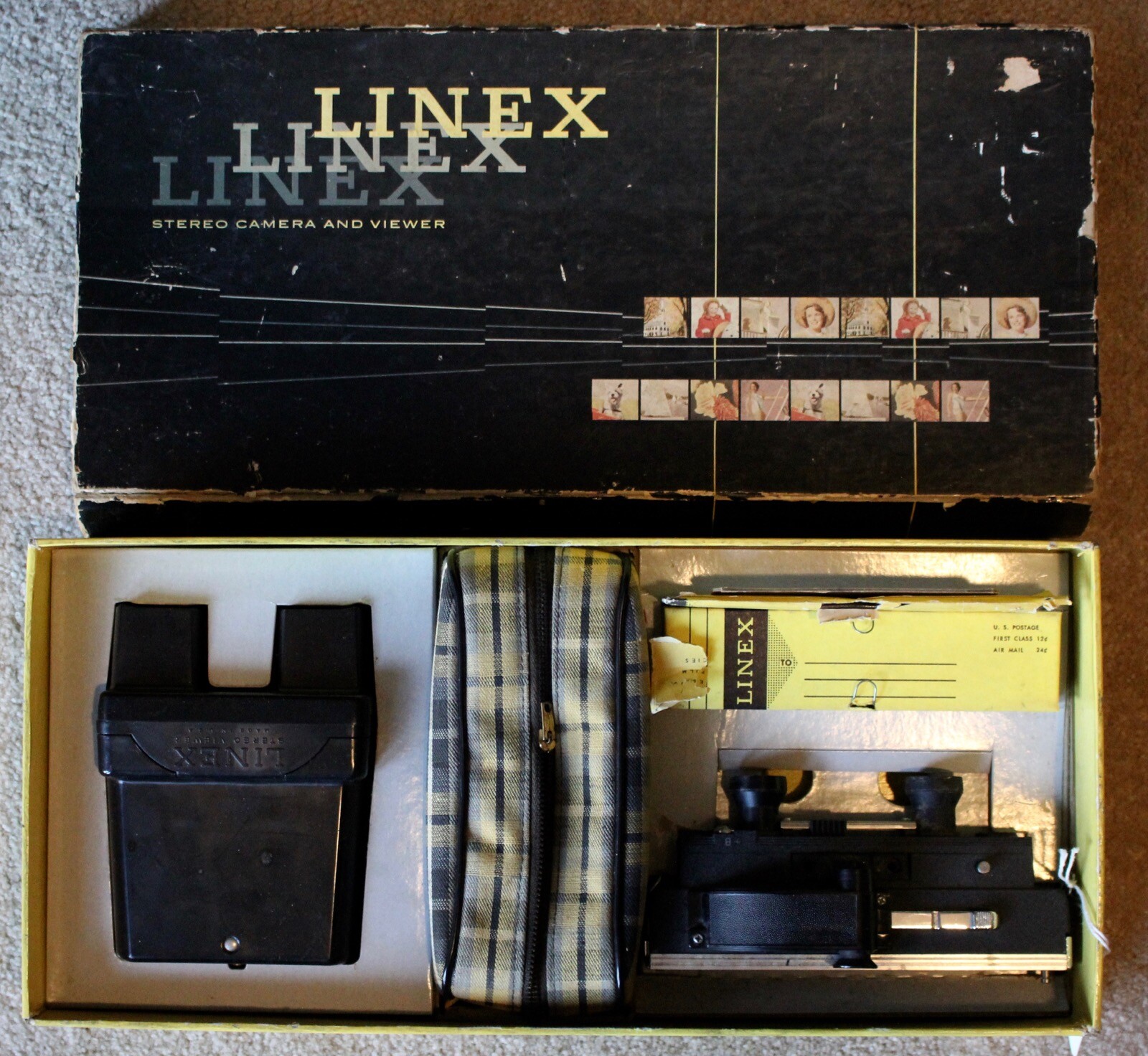 1950’s LINEX By LIONEL Corp STEREO CAMERA AND VIEWER COMPLETE BOXED KIT