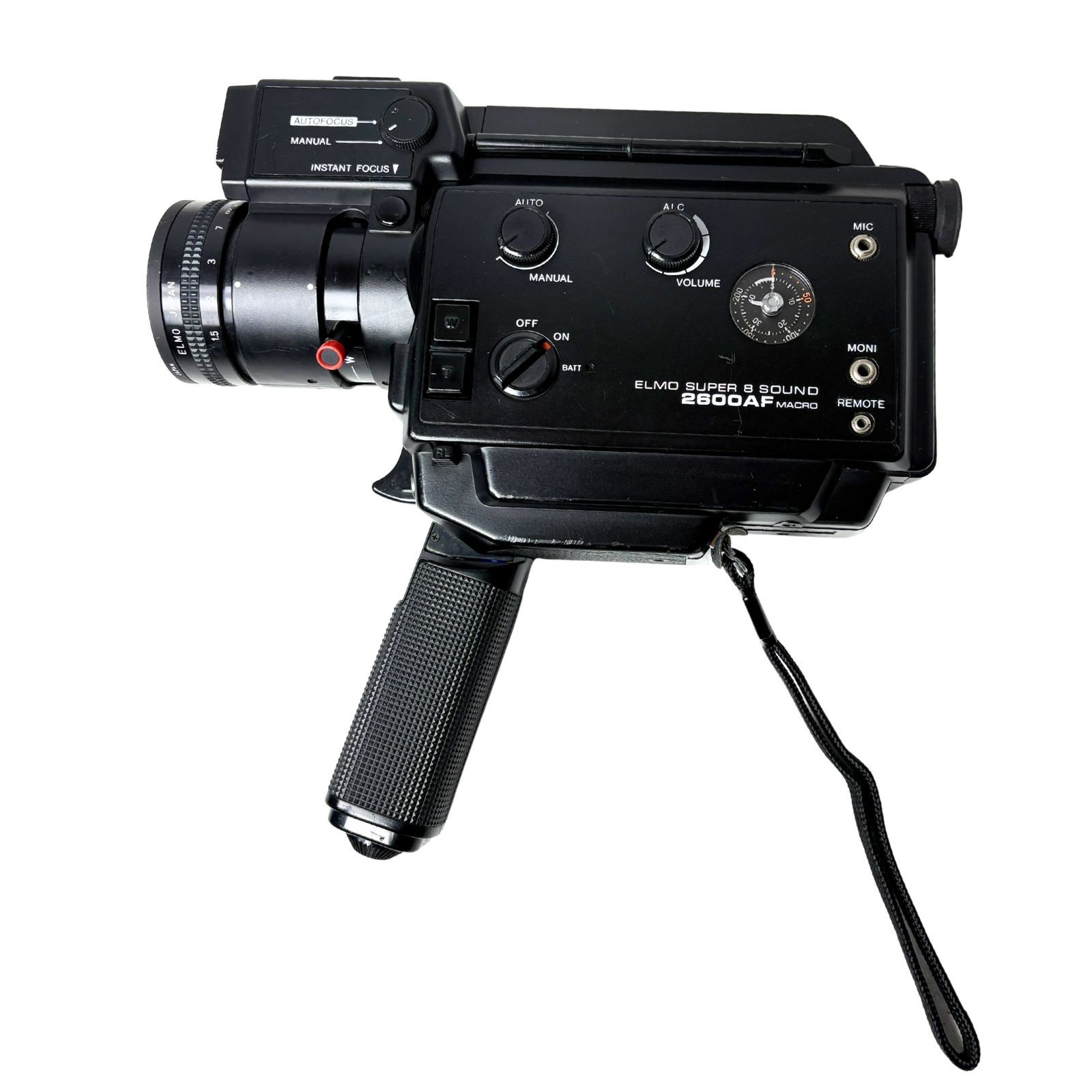 Elmo 2600-AF Super 8 Sound Movie Camera Macro Powers On For Repair Japan