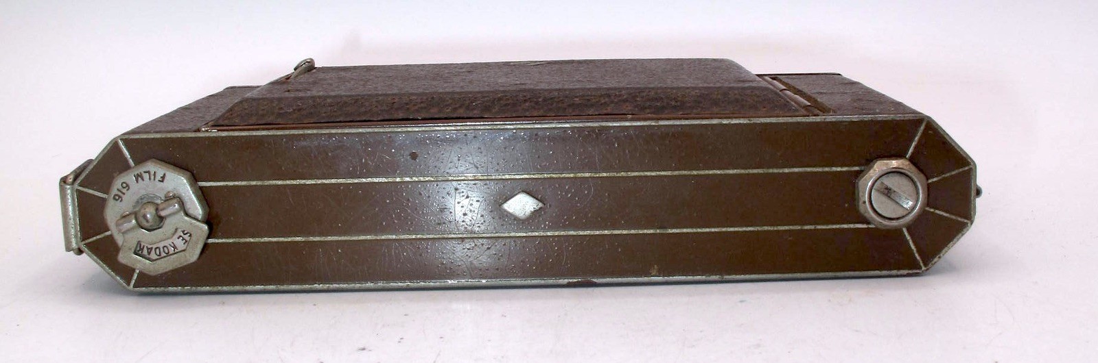 *VINTAGE* ART DECO SIX-16 KODAK BROWN FOLDING CAMERA W/ORIGINAL BROWN BELLOWS