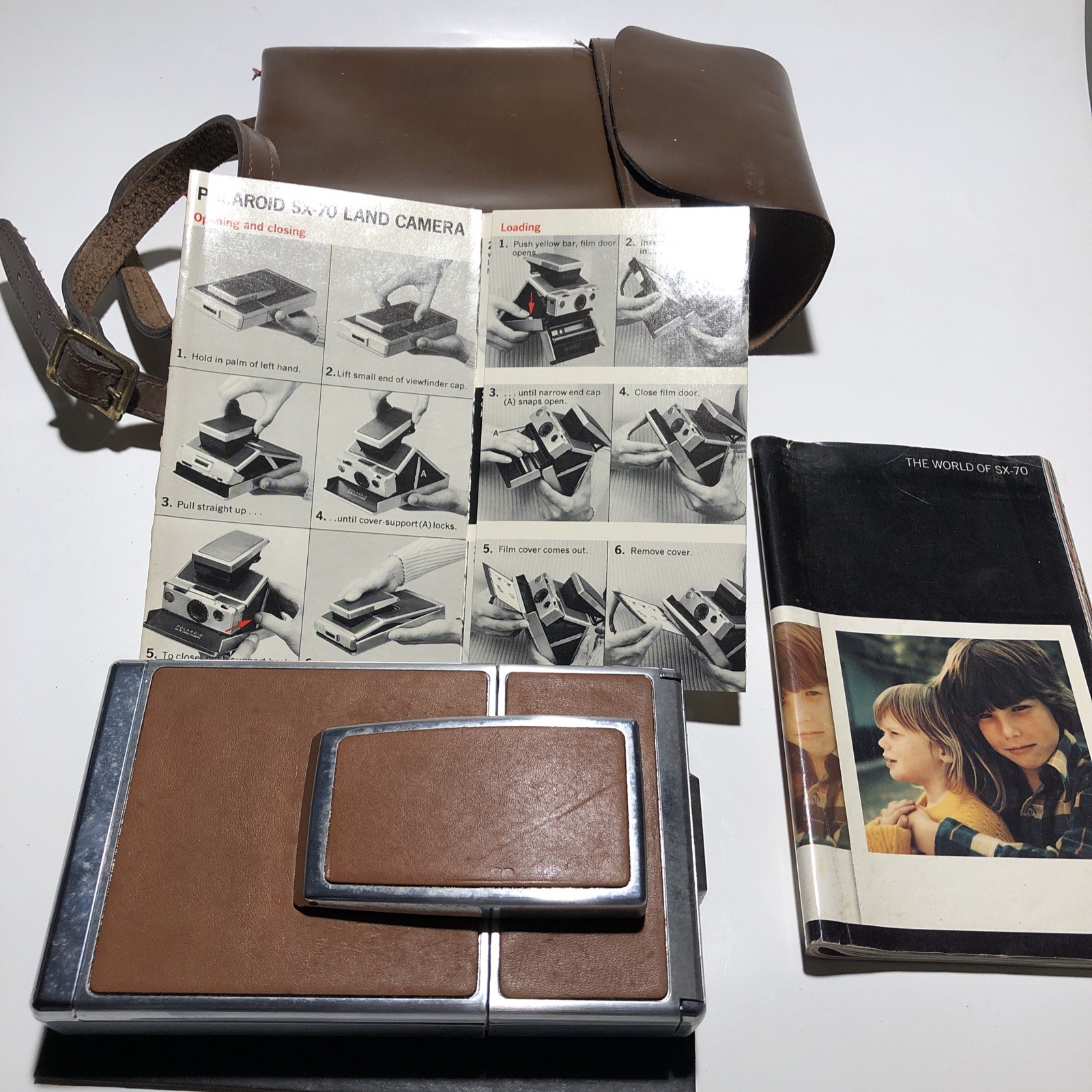 Vintage Polaroid SX-70 Land Camera Untested 1960’s 1970’s Brown Made In USA